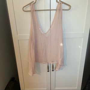 Cropped Sheer asymetrical Tank
